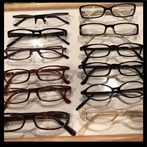 12 PAIRS CLEAR-FRAMED FASHION GLASSES - LOT